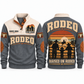 Raised on Rodeo personalized bull riding rodeo sports sweatshirt in Grey – RDO03