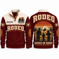 Raised on Rodeo personalized bull riding rodeo sports sweatshirt in Jujube Red – RDO03