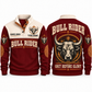 Grit Before Glory personalized bull riding rodeo sports sweatshirt in Jujube Red – RDO04