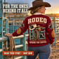 Behind the Chutes | Bull Riding / Rodeo Personalized Sports Sweatshirt lifestyle mockup in Jujube Red