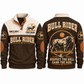 Respect the Bull. Earn the Ride. | Bull Riding / Rodeo Personalized Sports Sweatshirt - Brown