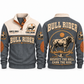 Respect the Bull. Earn the Ride. | Bull Riding / Rodeo Personalized Sports Sweatshirt - Grey