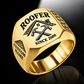 Roofer Classic Emblem ring in Gold, showing CUSTOM NAME and SINCE 2000