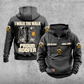 Roofer Proud Walk Vintage Hoodie in Dark Gray, front and back views with sample text CUSTOM NAME and SINCE 2000, work boots artwork and roofline-and-hammer sleeve motifs.