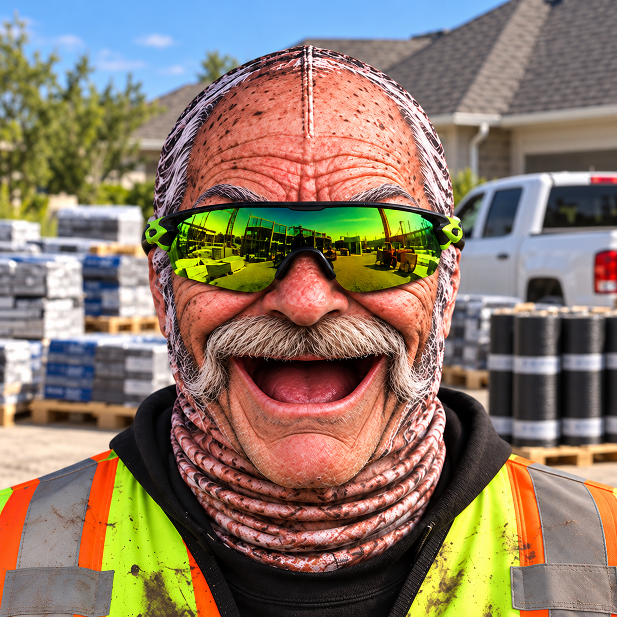 Roofer funny face balaclava - Style 5