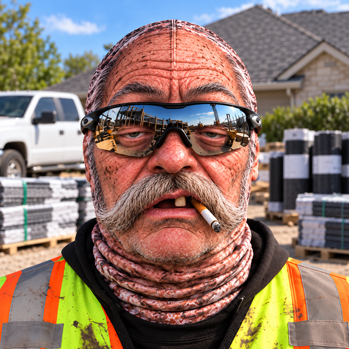 Roofer funny face balaclava - Style 8