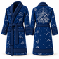 Personalized Roofer Bathrobe - Night Shift blue front and back view