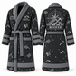 Personalized Roofer Bathrobe - Night Shift slate front and back view