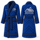 Personalized Roofer Bathrobe - Signature Silhouette blue front and back view