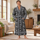 Personalized Roofer Bathrobe - Workbench Stripes lifestyle view
