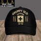Baseballkappe mit Camouflage-Muster, mit personalisiertem Rang und Namen, Schweizer Soldat/Veteran, Grumpy Veteran – 1309230001