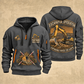 Excavator Operator Earthmover Heritage quarter-zip hoodie in Gray, front and back, YOUR NAME and SINCE 2005 artwork