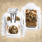Excavator Operator Cut and Grade quarter-zip hoodie in White, front and back, YOUR NAME and SINCE 2005 artwork