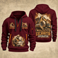 Excavator Operator Cut and Grade quarter-zip hoodie in Wine Red, front and back, YOUR NAME and SINCE 2005 artwork