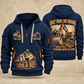 Excavator Operator Built from the Ground quarter-zip hoodie in Navy, front and back, YOUR NAME and SINCE 2005 artwork
