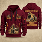 Excavator Operator Proud Earthmover quarter-zip hoodie in Wine Red, front and back, YOUR NAME and SINCE 2005 artwork