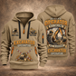 Excavator Operator Calling of the Earth quarter-zip hoodie in Khaki, front and back, YOUR NAME and SINCE 2005 artwork