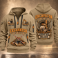 Excavator Operator Heart of Groundwork quarter-zip hoodie in Khaki, front and back, YOUR NAME and SINCE 2005 artwork
