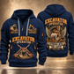 Excavator Operator Heart of Groundwork quarter-zip hoodie in Navy, front and back, YOUR NAME and SINCE 2005 artwork