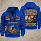 Excavator Operator Skill Runs Deep quarter-zip hoodie in Blue, front and back, YOUR NAME and SINCE 2005 artwork