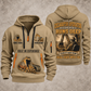Excavator Operator Skill Runs Deep quarter-zip hoodie in Khaki, front and back, YOUR NAME and SINCE 2005 artwork