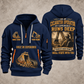 Excavator Operator Skill Runs Deep quarter-zip hoodie in Navy, front and back, YOUR NAME and SINCE 2005 artwork