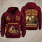 Excavator Operator Skill Runs Deep quarter-zip hoodie in Wine Red, front and back, YOUR NAME and SINCE 2005 artwork