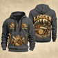 Logger Timber Roots Crest quarter-zip hoodie in Gray, front and back, YOUR NAME and SINCE 2005 artwork