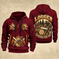 Logger Timber Roots Crest quarter-zip hoodie in Wine Red, front and back, YOUR NAME and SINCE 2005 artwork