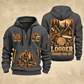 Logger Timber Heritage Plate quarter-zip hoodie in Gray, front and back, YOUR NAME and SINCE 2005 artwork