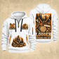 Logger Timber Heritage Plate quarter-zip hoodie in White, front and back, YOUR NAME and SINCE 2005 artwork