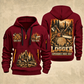 Logger Timber Heritage Plate quarter-zip hoodie in Wine Red, front and back, YOUR NAME and SINCE 2005 artwork