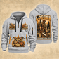 Logger Forest Craftsman Portrait quarter-zip hoodie in Light Grey, front and back, YOUR NAME and SINCE 2005 artwork