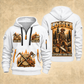 Logger Forest Craftsman Portrait quarter-zip hoodie in White, front and back, YOUR NAME and SINCE 2005 artwork