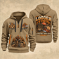 Logger Timber Yard Still Life quarter-zip hoodie in Khaki, front and back, YOUR NAME and SINCE 2005 artwork