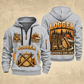 Logger Timber Workbench Tradition quarter-zip hoodie in Light Grey, front and back, YOUR NAME and SINCE 2005 artwork
