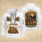 Logger Roots of the Trade quarter-zip hoodie in White, front and back, YOUR NAME and SINCE 2005 artwork