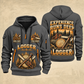 Logger Deep Woods Statement quarter-zip hoodie in Gray, front and back, YOUR NAME and SINCE 2005 artwork