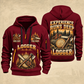 Logger Deep Woods Statement quarter-zip hoodie in Wine Red, front and back, YOUR NAME and SINCE 2005 artwork