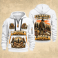 Logger Forest Brushwork Pride quarter-zip hoodie in White, front and back, YOUR NAME and SINCE 2005 artwork