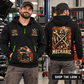 Mechanic wearing Built To Repair quarter-zip hoodie in their workplace; product introduction and shopping call to action
