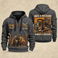 Mechanic Once A Mechanic quarter-zip hoodie in Gray, front and back, YOUR NAME and SINCE 2005 artwork