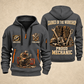 Mechanic Earned In The Garage quarter-zip hoodie in Gray, front and back, YOUR NAME and SINCE 2005 artwork
