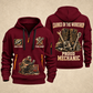 Mechanic Earned In The Garage quarter-zip hoodie in Wine Red, front and back, YOUR NAME and SINCE 2005 artwork