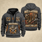 Mechanic Craft For Life quarter-zip hoodie in Gray, front and back, YOUR NAME and SINCE 2005 artwork