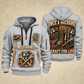 Mechanic Craft For Life quarter-zip hoodie in Light Grey, front and back, YOUR NAME and SINCE 2005 artwork