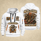Mechanic Craft For Life quarter-zip hoodie in White, front and back, YOUR NAME and SINCE 2005 artwork
