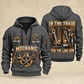 Mechanic Forever In The Trade quarter-zip hoodie in Gray, front and back, YOUR NAME and SINCE 2005 artwork