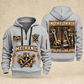Mechanic Forever In The Trade quarter-zip hoodie in Light Grey, front and back, YOUR NAME and SINCE 2005 artwork