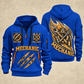 Mechanic Torque In Motion quarter-zip hoodie in Blue, front and back, YOUR NAME and SINCE 2005 artwork